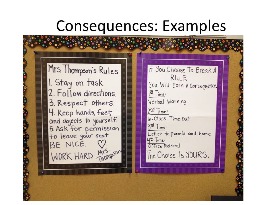 Consequences: Examples