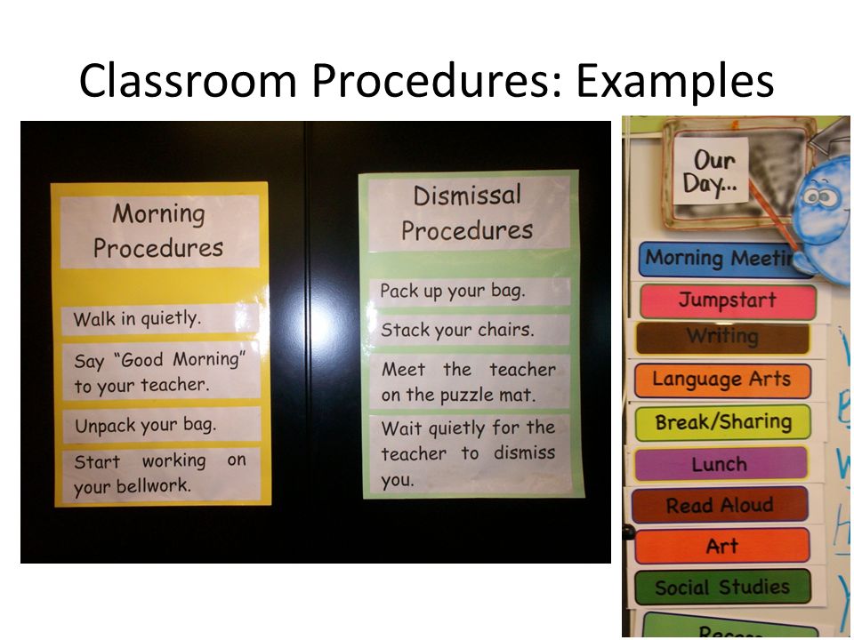 Classroom Procedures: Examples