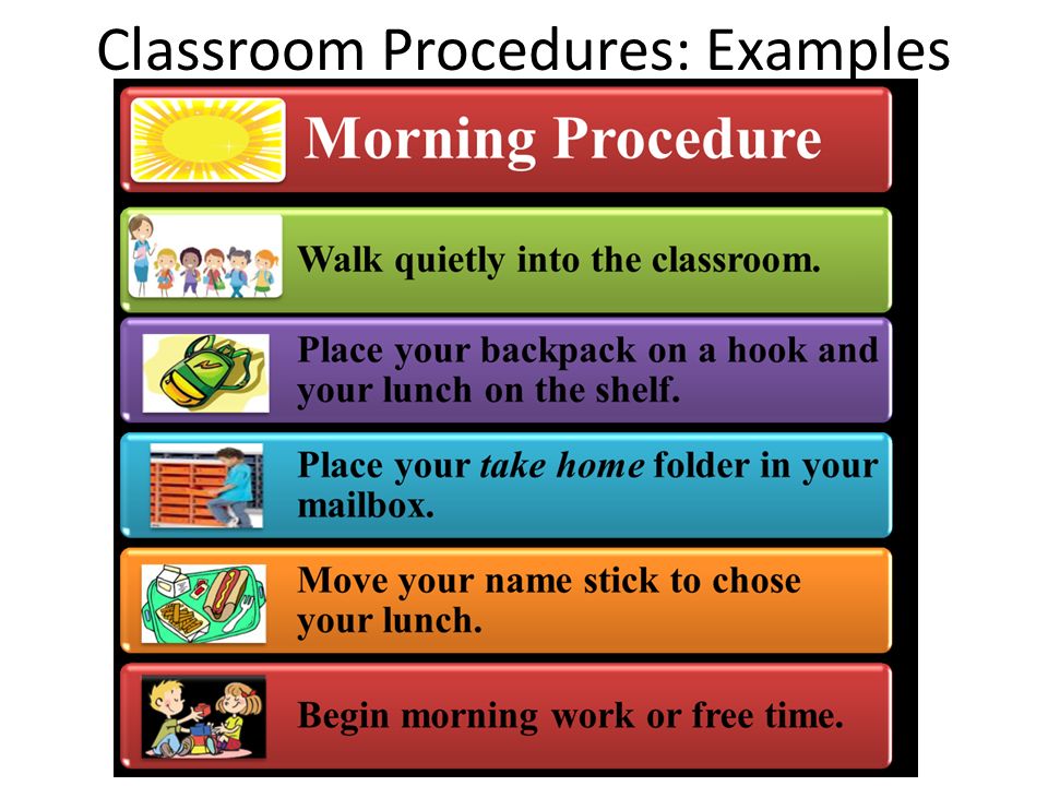 Classroom Procedures: Examples
