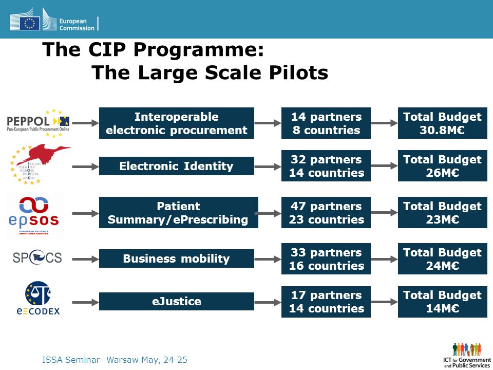 The CIP Programme: The Large Scale Pilots