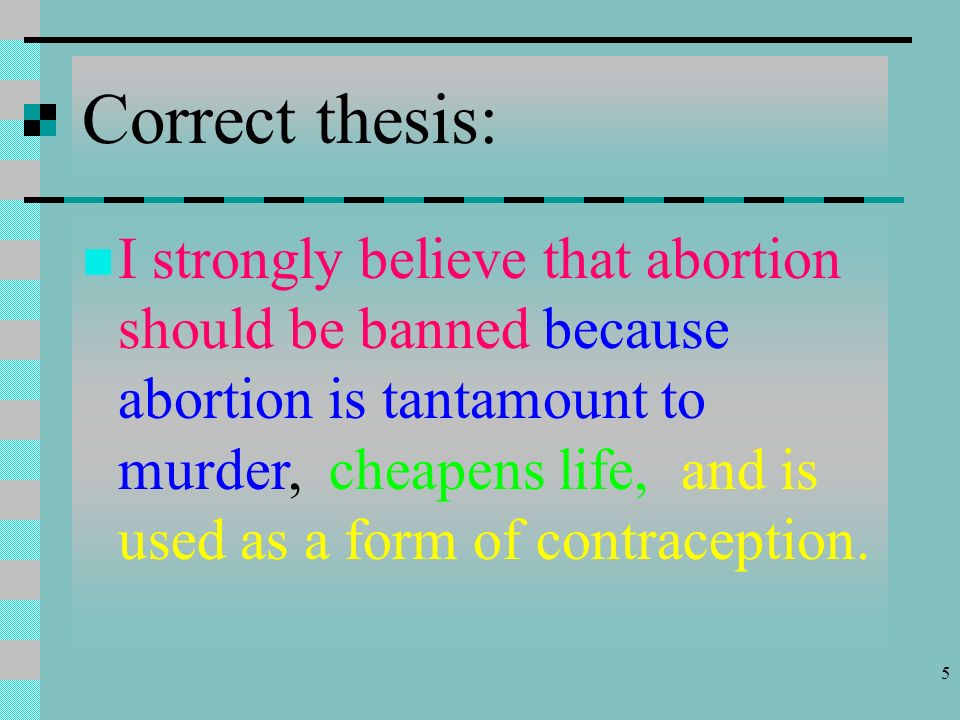 pro abortion thesis statement