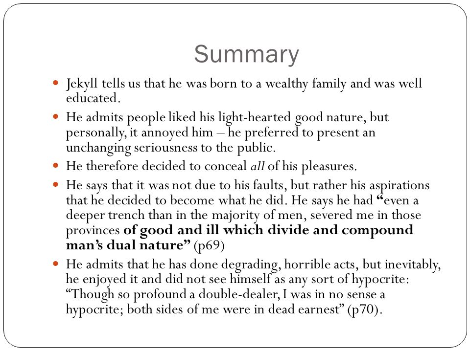 Chapter 10 – Jekyll's Full Statement - ppt video online download