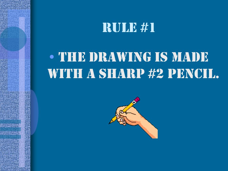 The drawing is made with a sharp #2 pencil.