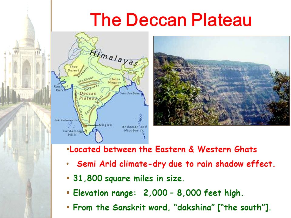 where is the deccan plateau located