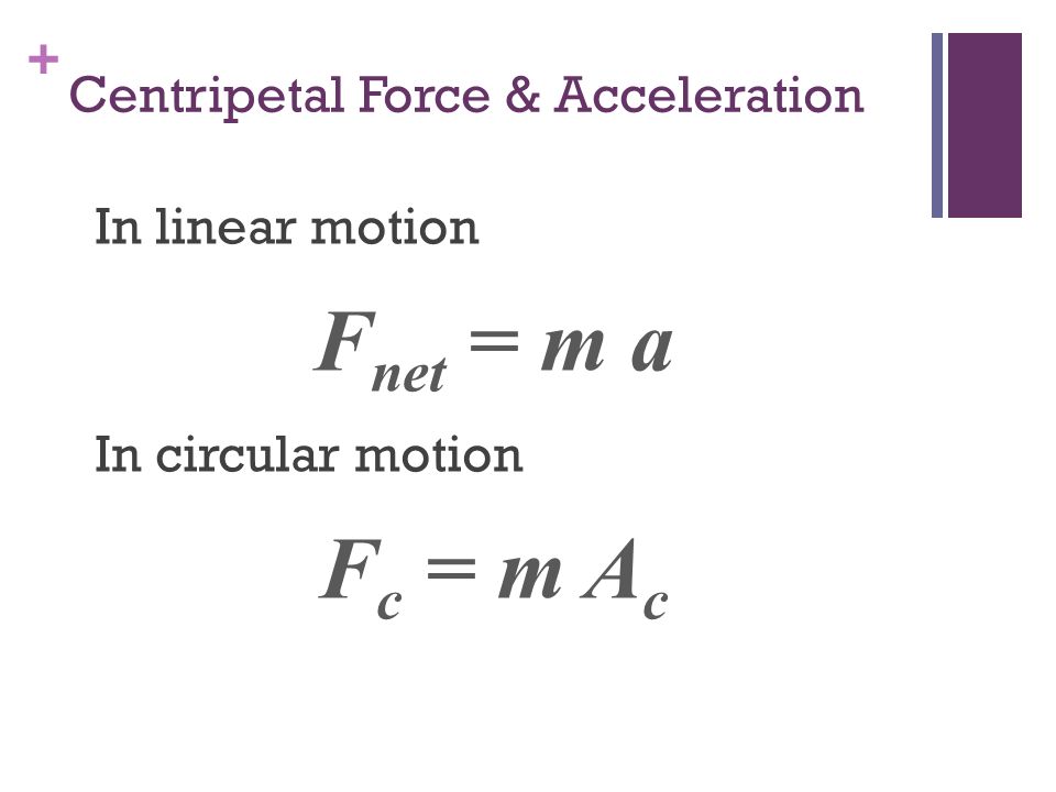 Centripetal Force & Acceleration