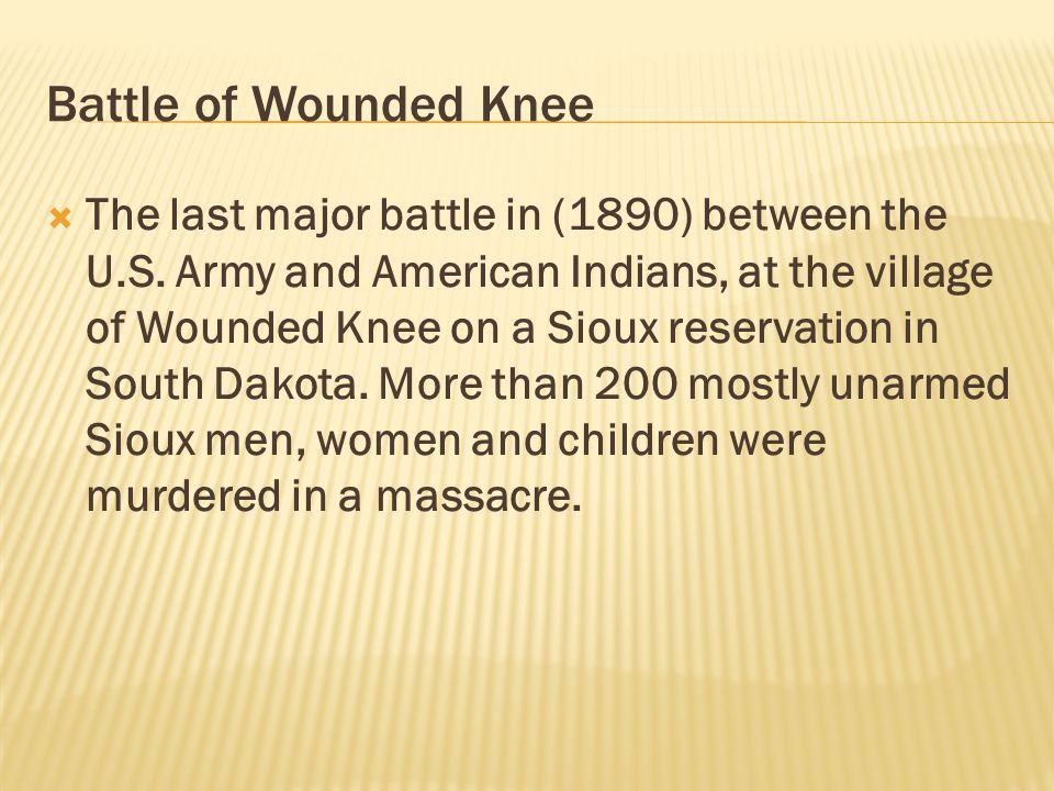 Battle of Wounded Knee