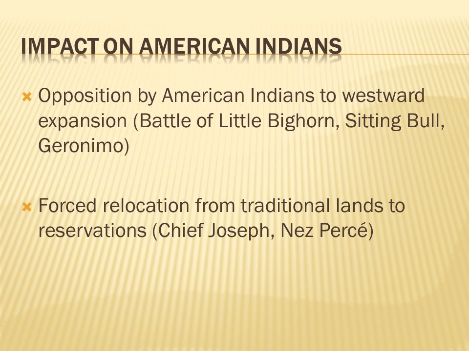 Impact on American Indians