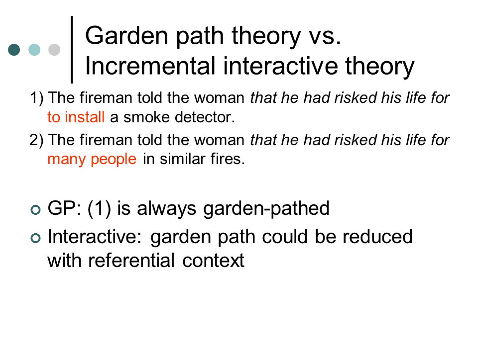 garden path theory