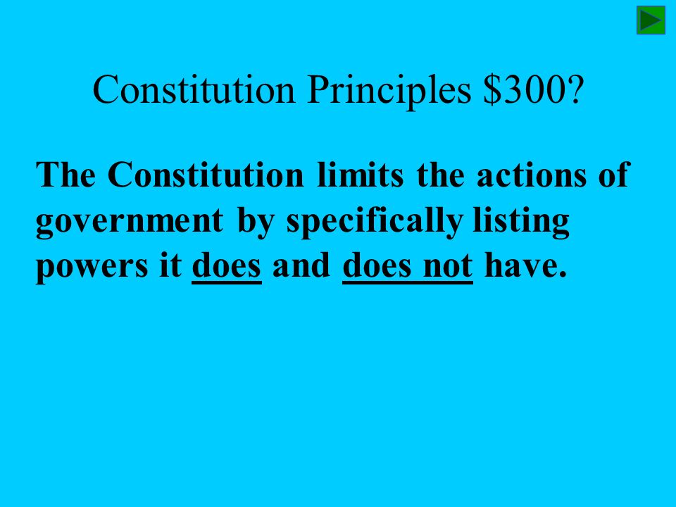 Constitution Principles $300