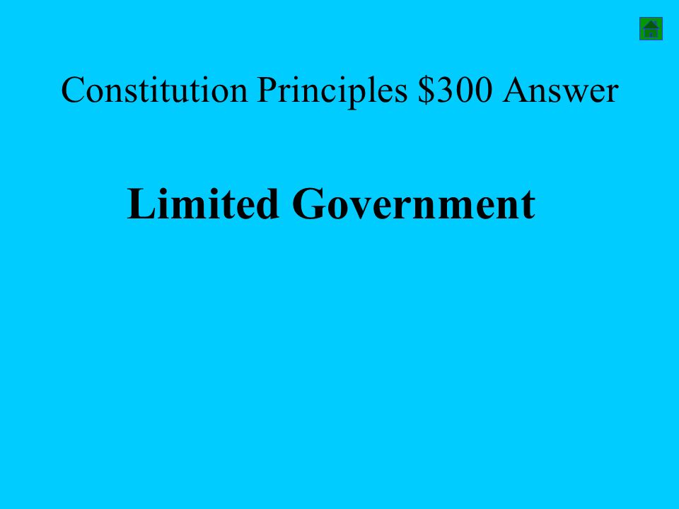 Constitution Principles $300 Answer