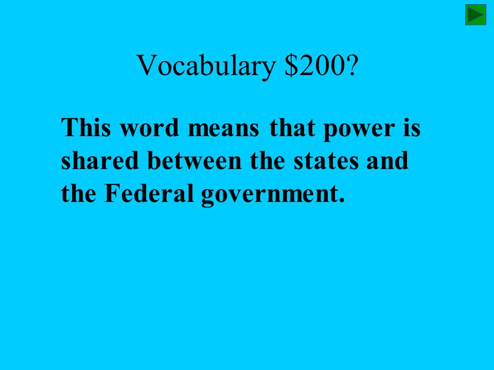 Vocabulary $200.