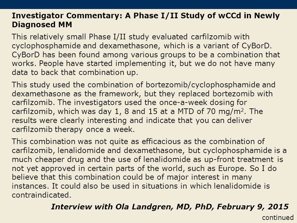 Interview with Ola Landgren, MD, PhD, February 9, 2015