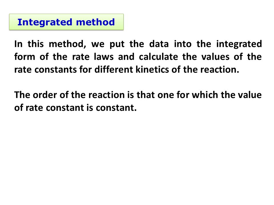 Integrated method