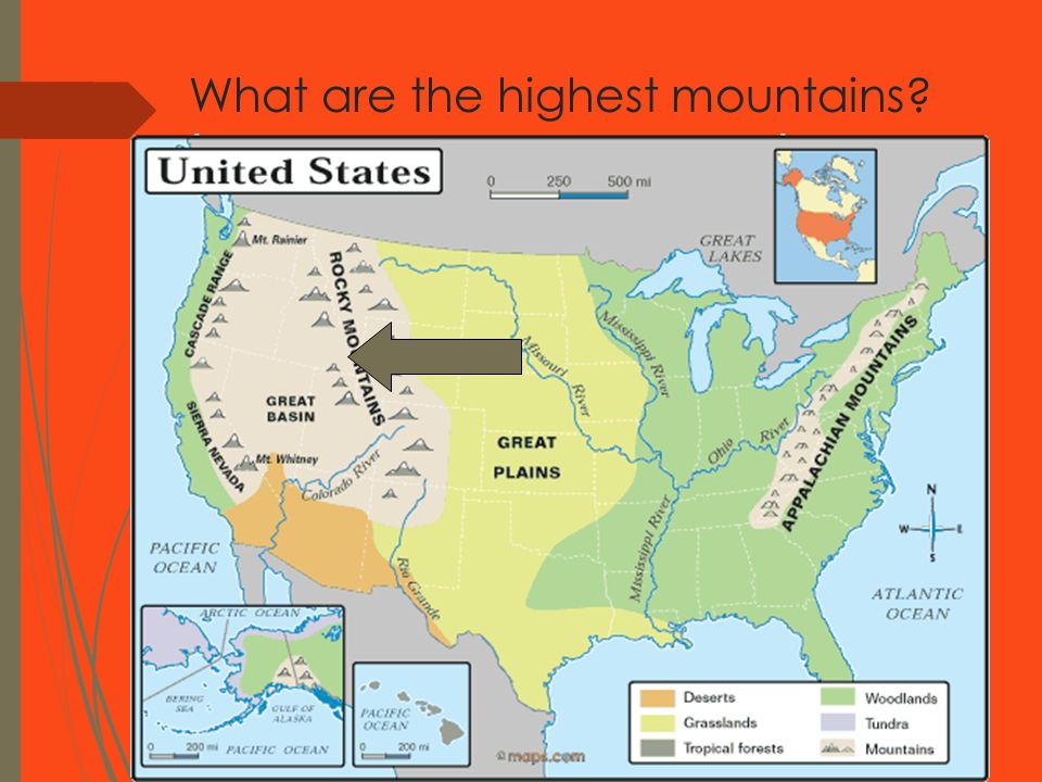 What are the highest mountains