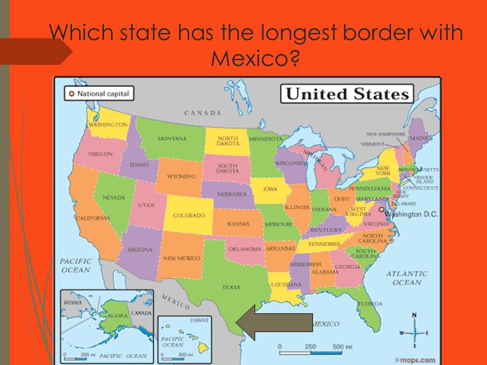 Which state has the longest border with Mexico