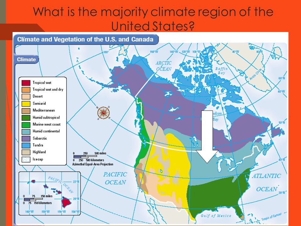What is the majority climate region of the United States