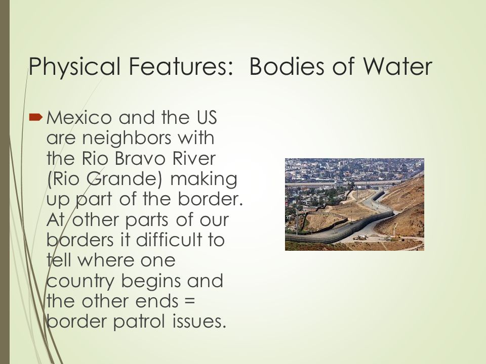 Physical Features: Bodies of Water