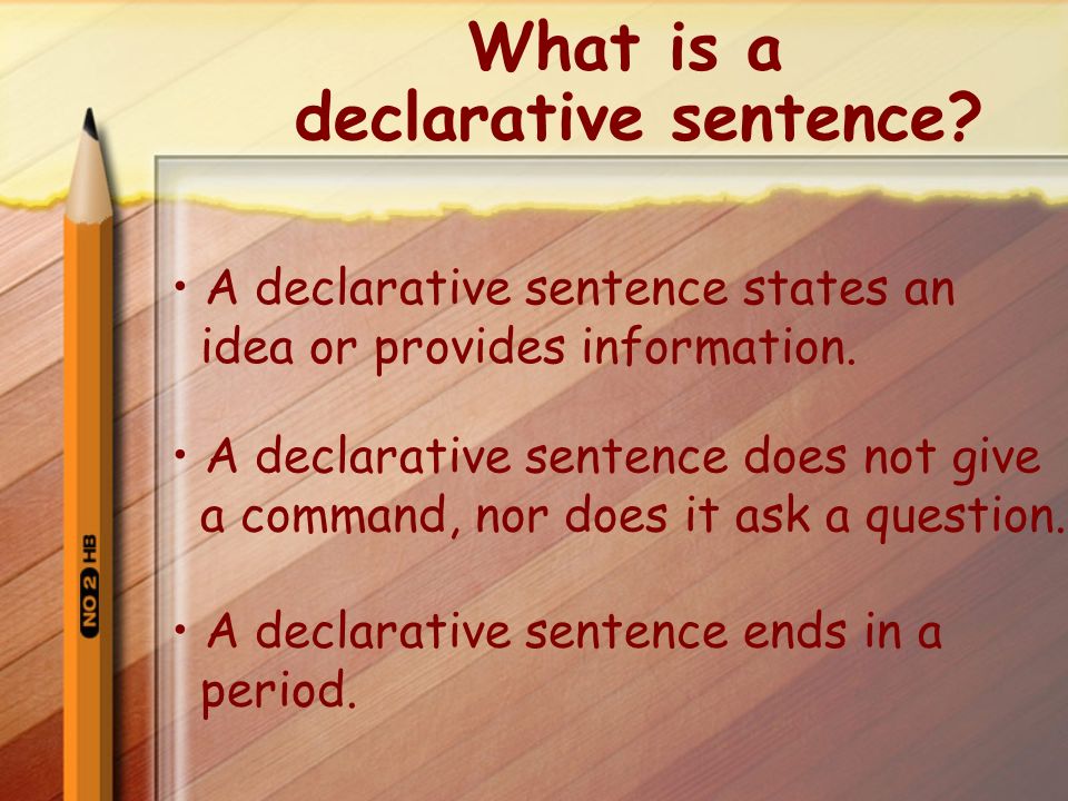 5 example of declarative sentence