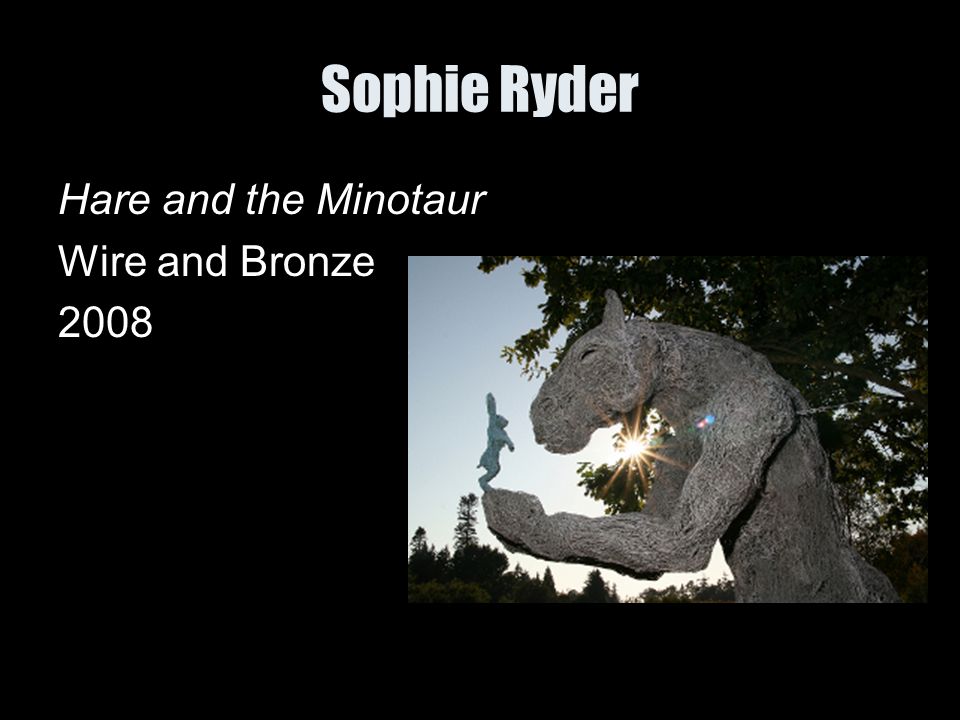 Sophie Ryder Hare and the Minotaur Wire and Bronze 2008