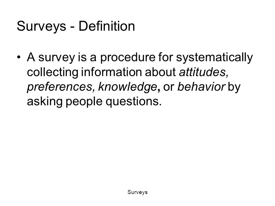 SURVEY definición y significado