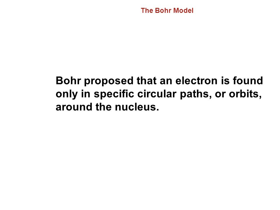 5.1 The Bohr Model.