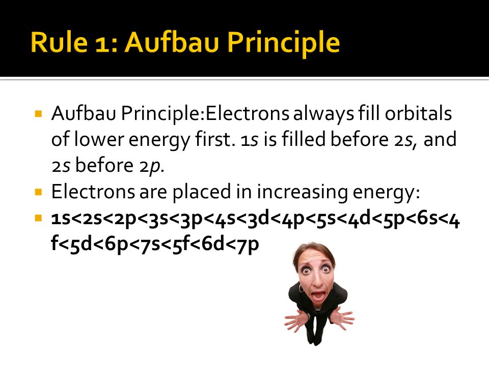 Rule 1: Aufbau Principle