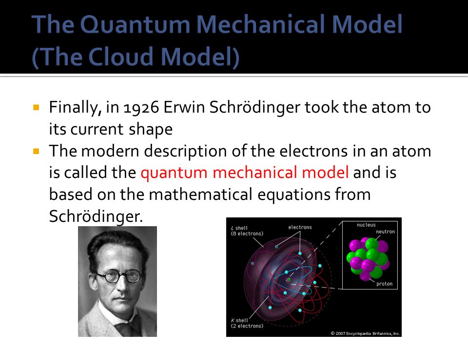 The Quantum Mechanical Model (The Cloud Model)