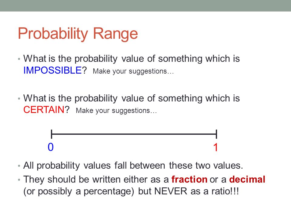 Probability – Terminology, Values & Single Events - ppt download