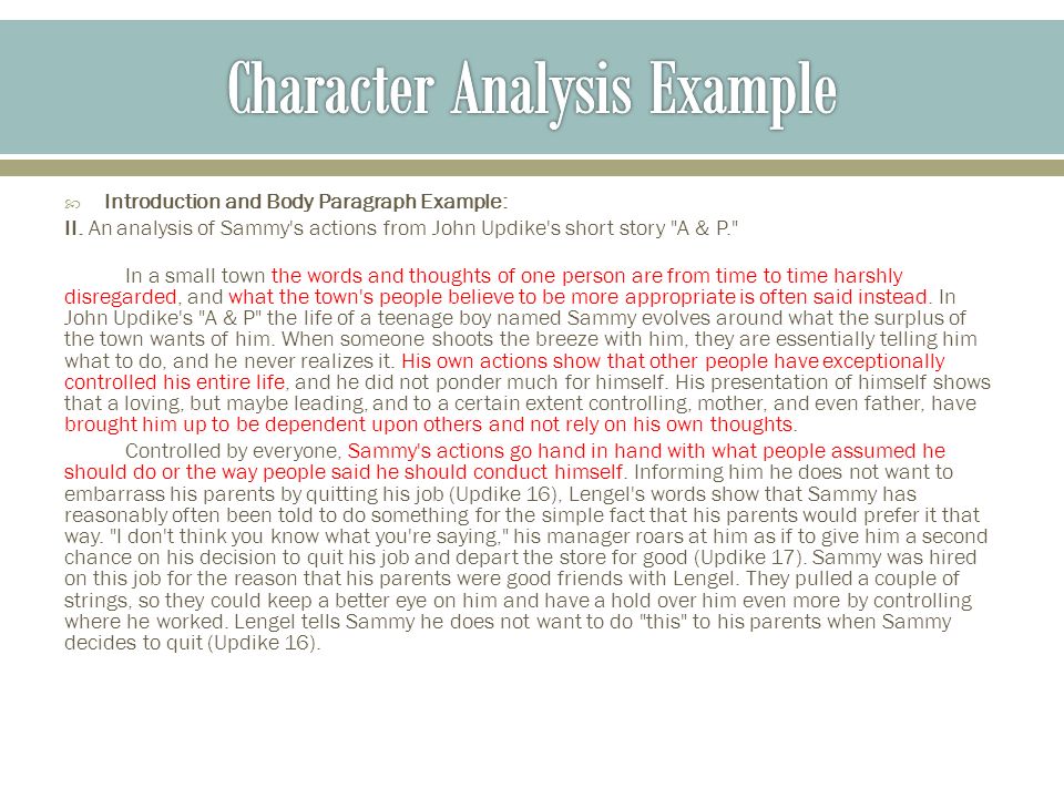 how to write an analysis paragraph example