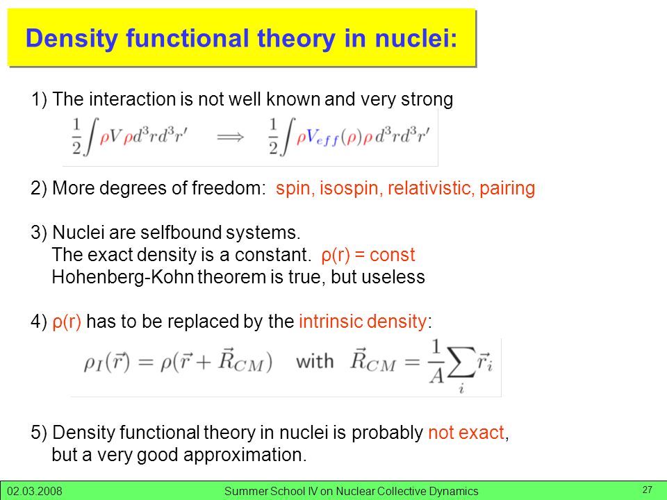 Density functional theory