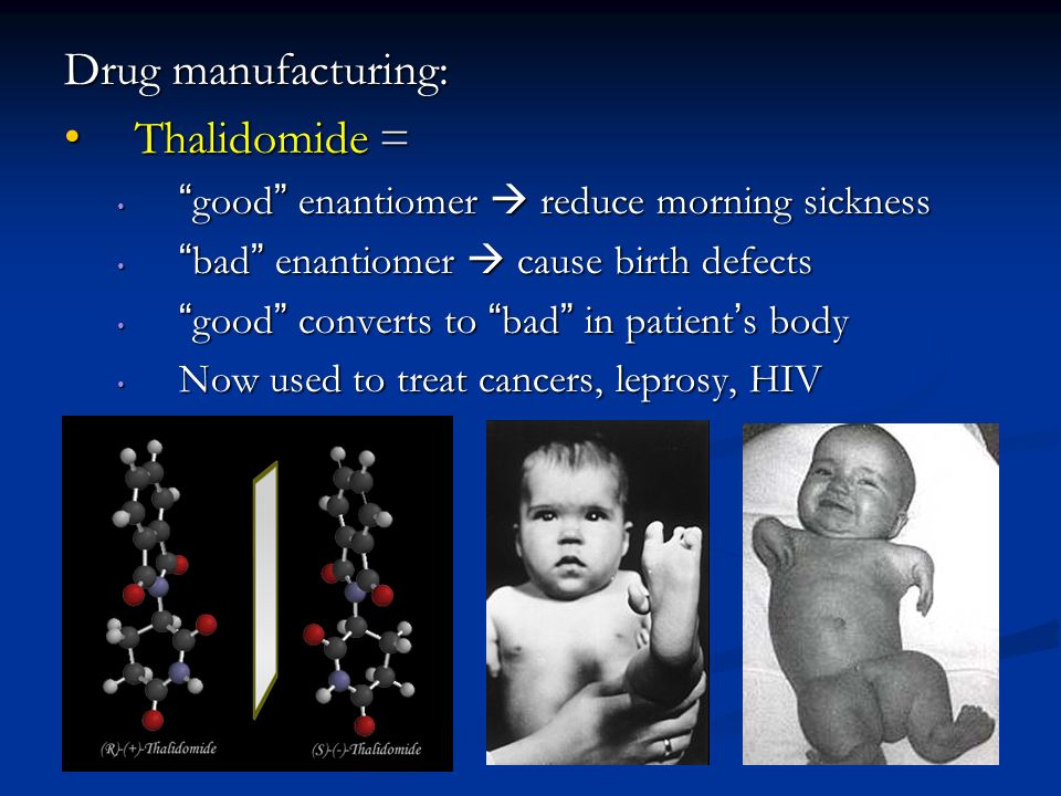 Drug manufacturing: Thalidomide =