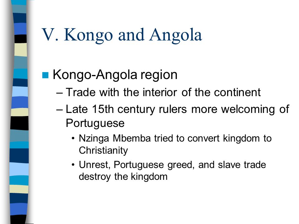 V. Kongo and Angola Kongo-Angola region