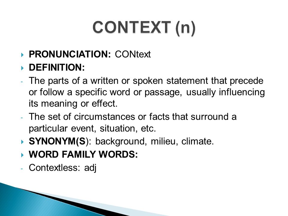 Academic Word List Sublist 1. analysis (n) PRONUNCIATION: anALysis
