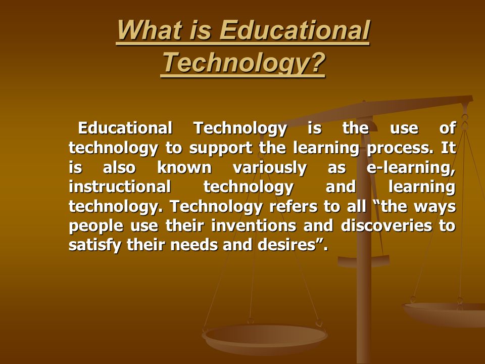 What is Educational Technology.