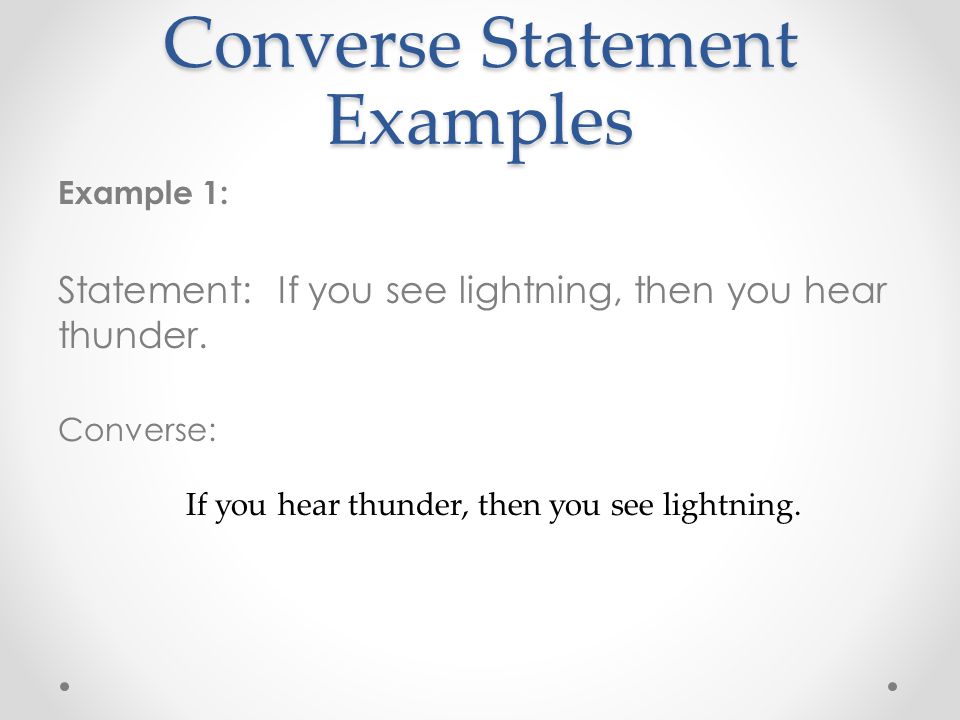 Conditional, Converse, Inverse, Contrapositive Statements - ppt video  online download