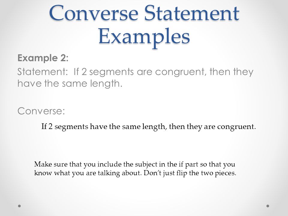 converse definition geometry
