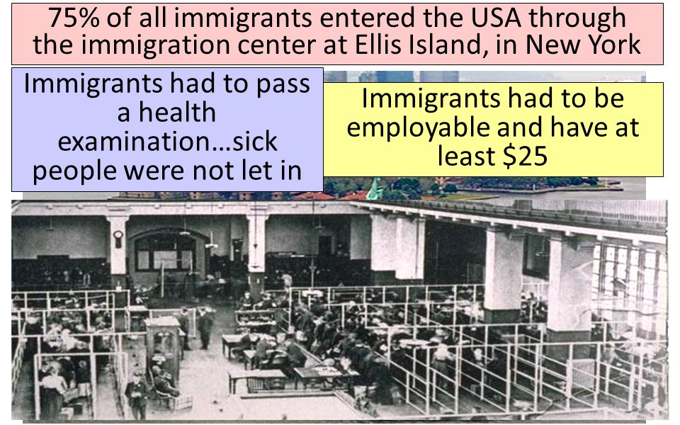 Immigrants had to be employable and have at least $25