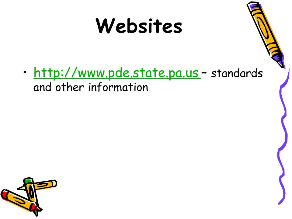 Websites   – standards and other information