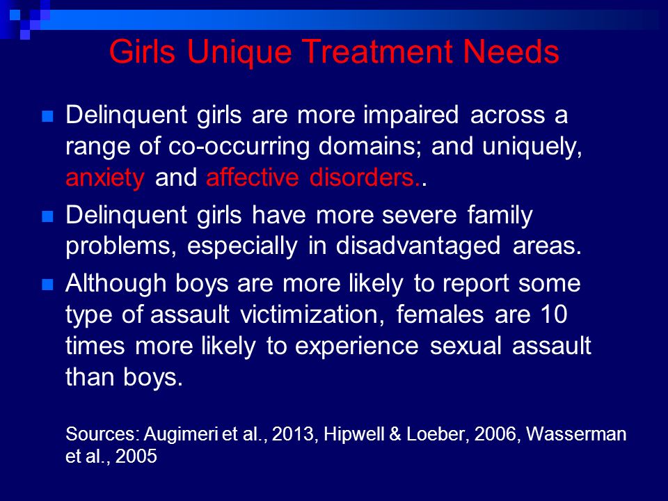 Girls Unique Treatment Needs