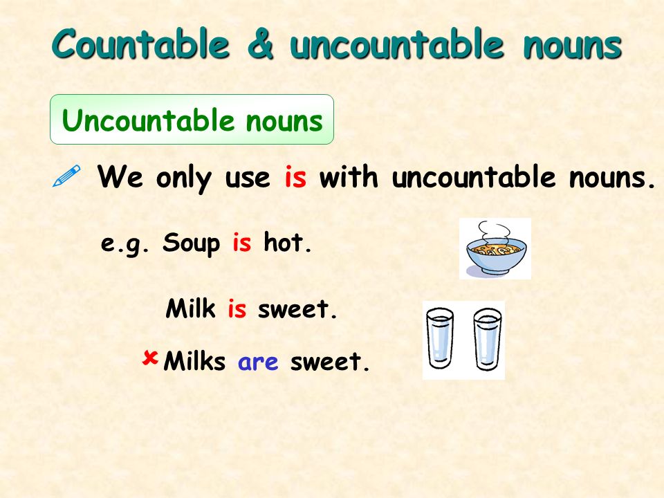 Countable & uncountable nouns