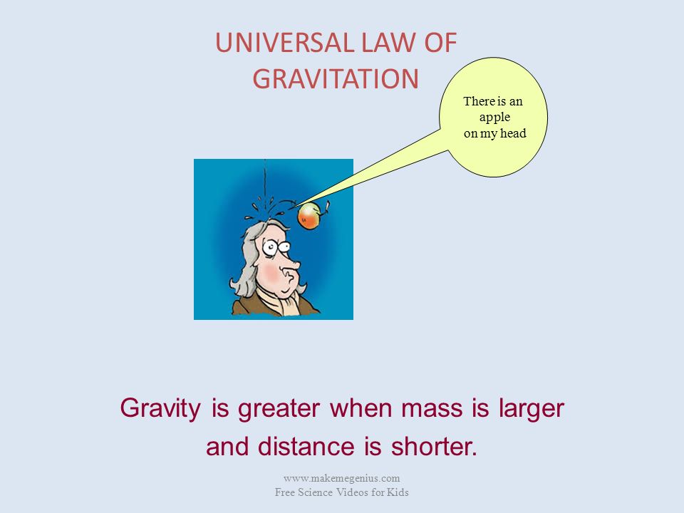 UNIVERSAL LAW OF GRAVITATION