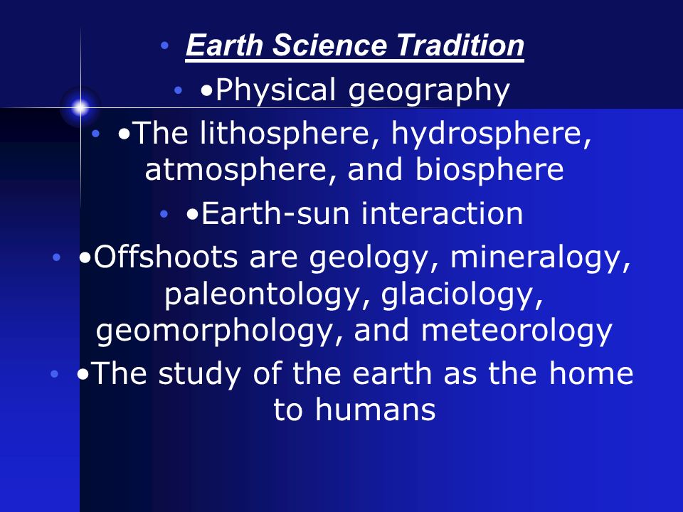 earth science tradition