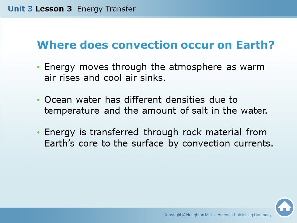 Where does convection occur on Earth