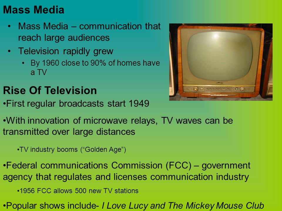 19.3 Popular Culture The Golden Age of Television and Rock 'n' roll. - ppt  video online download