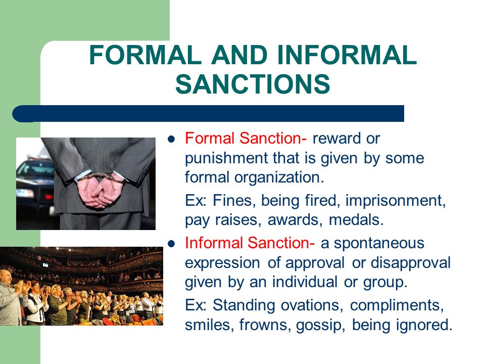 define formal sanction