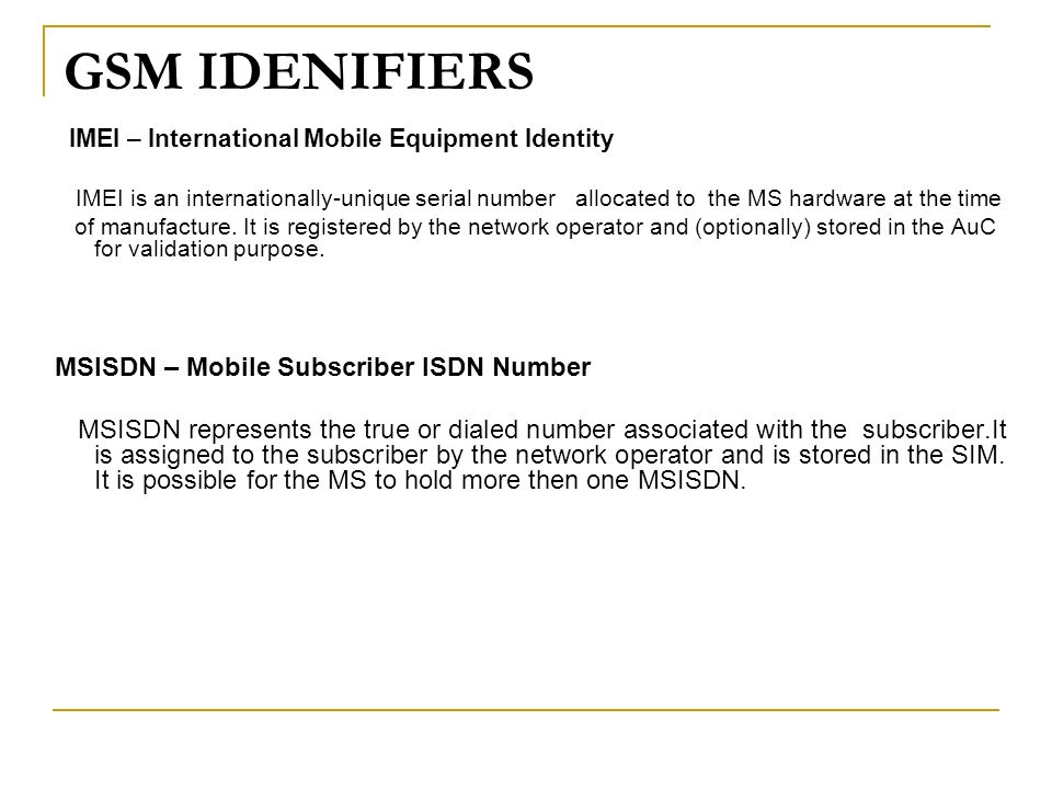 Definition of IMEI