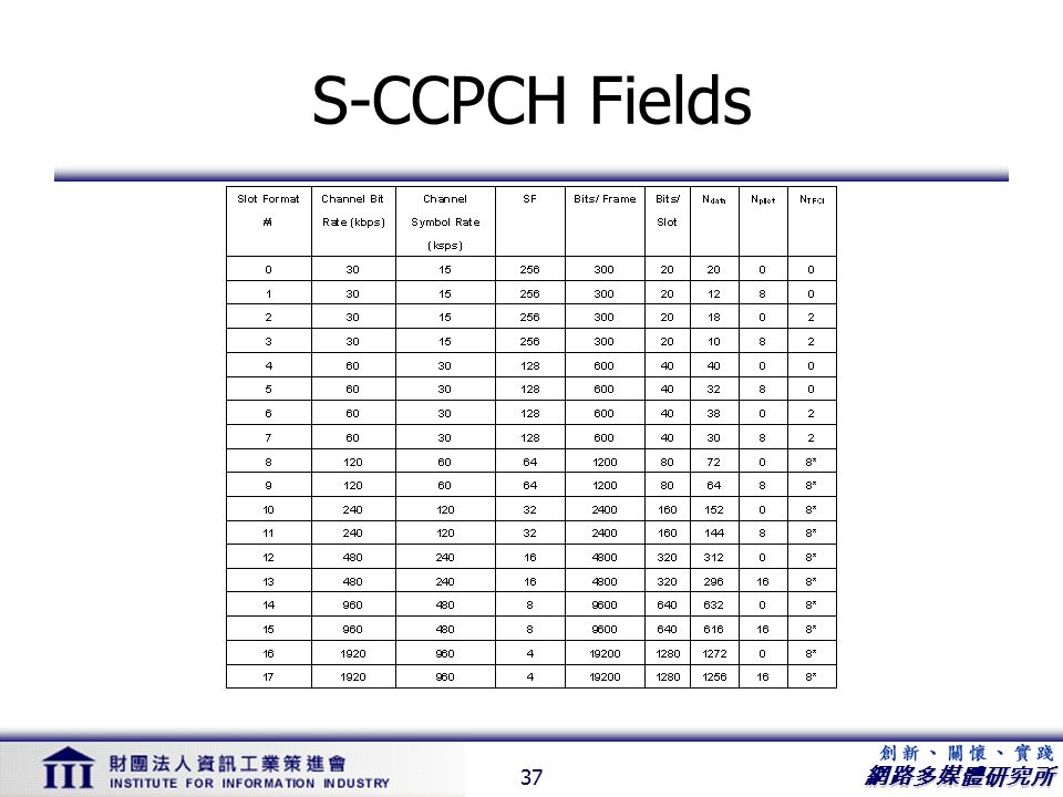 S-CCPCH Fields