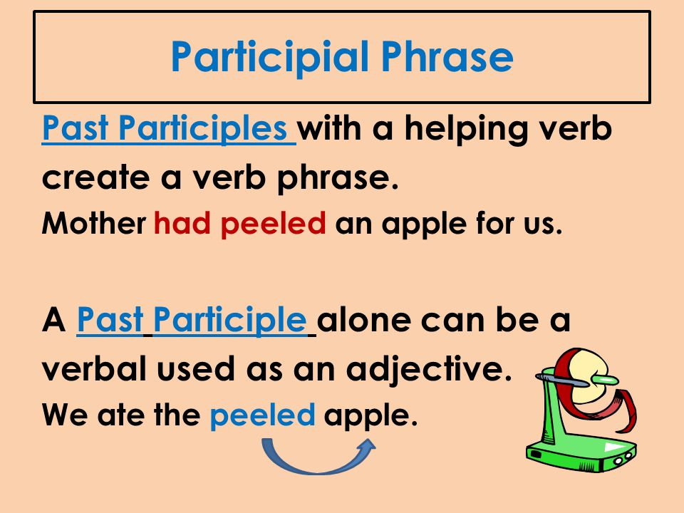 Participial phrase. Past participle used in a participle phrase. Participle in English Grammar. Past Participial phrase правило.