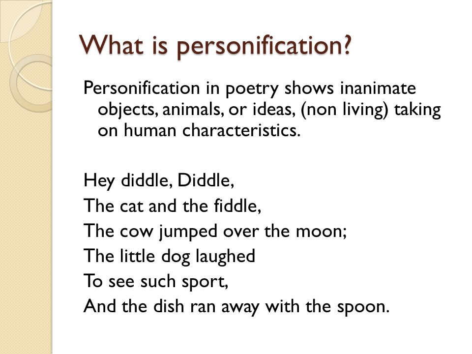 define personification in poetry