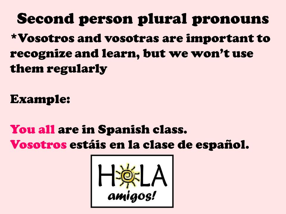 Second person plural pronouns